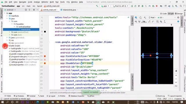 Vertical Seekbar Android Studio Slider Android Studio Material Design (bangla tutorial) смотреть онлайн
