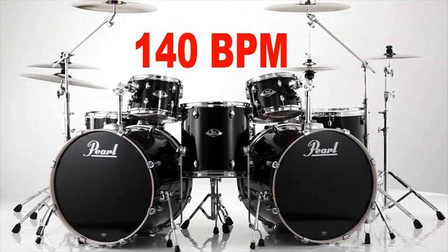 ROCK - 140BPM 4/4 drum track - metronome - drum beat смотреть онлайн