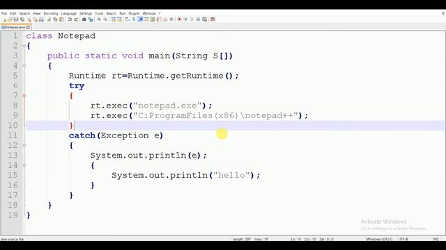 Notepad | how to open notepad | java programming смотреть онлайн