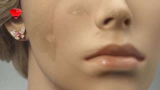 Bije.ru: Позолоченные серьги в виде бабочек с кристаллами Swarovski Marje (Марджи) смотреть онлайн