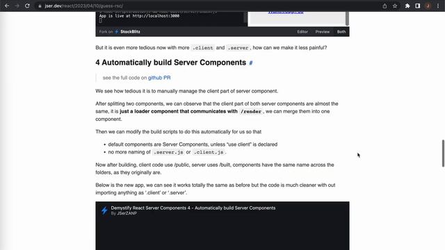 My guess at how React Server Component(RSC) works internally | JSer - learning React смотреть онлайн