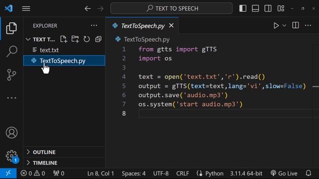 Text to audio by Python смотреть онлайн