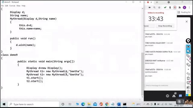 32. JAVA unit 3 (JNTUH 2-2) 29-06-2021 смотреть онлайн