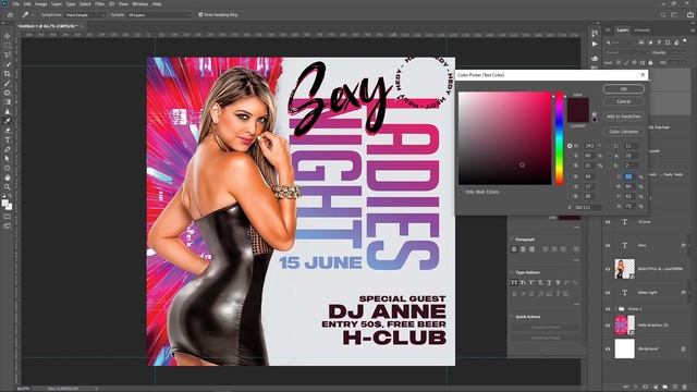 How to Design Night Club Flyer in Photoshop I Arte para Festa 15 (FREE PSD DOWNLOAD) смотреть онлайн