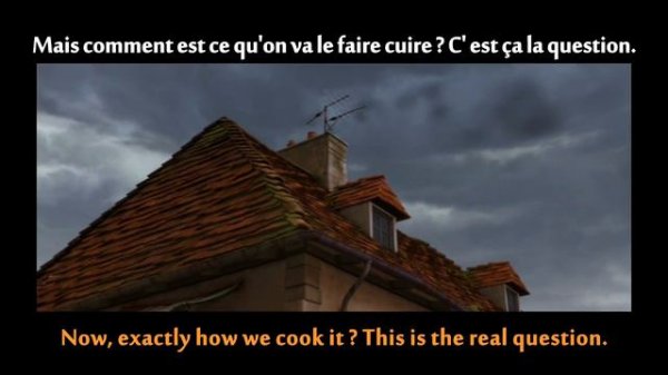 FRENCH LESSON - learn french with movies : Ratatouille ( french dub english sub ) part2