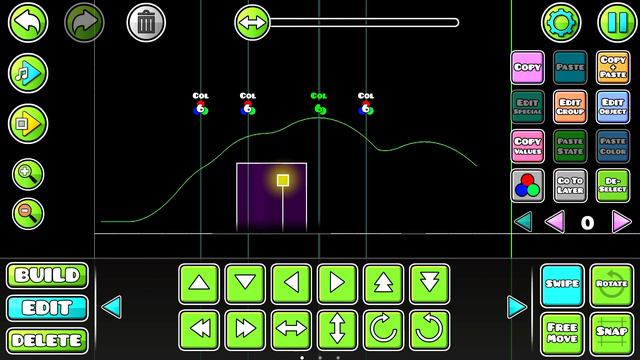 Учусь дизайну блоков,в Geometry dash смотреть онлайн
