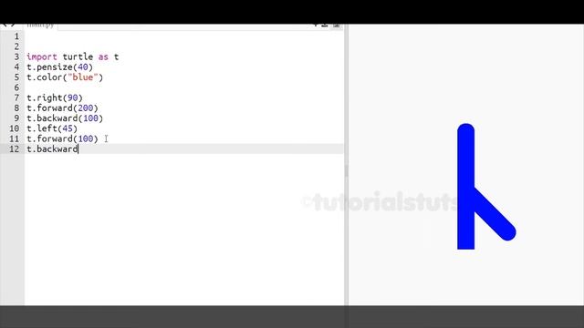Drawing Alphabet Letter K USING Python Turtle | Tutorials Tuts смотреть онлайн