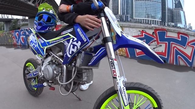 Zegast - тюнинг cамого красивого питбайка BSE под мотард Husqvarna смотреть онлайн