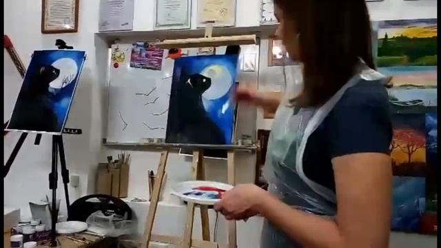 Лунный Кот. Правополушарное Рисование. смотреть онлайн