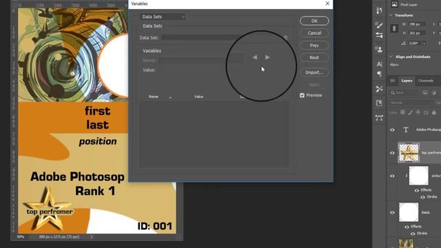 Auto Generate 100+ business cards or ID's using "Variables" in Photoshop смотреть онлайн