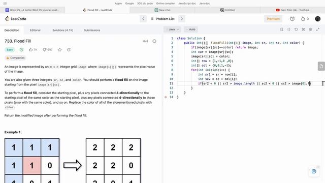 9. Flood Fill - 75 LeetCode Problems (Java) смотреть онлайн