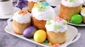 Праздничные пушистые Куличи из александрийского теста.