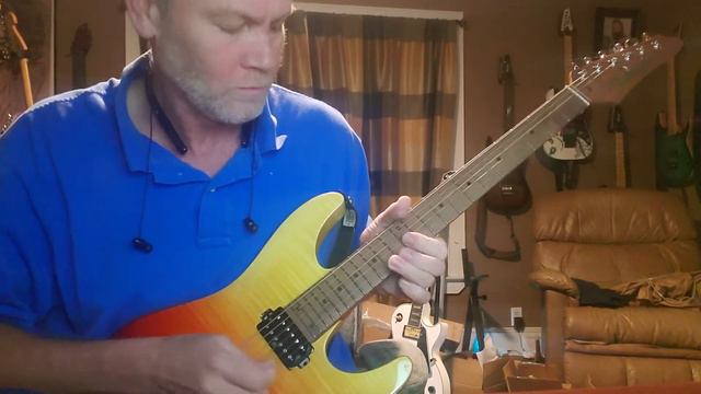 Easy blues Guitar demonstration. only 5 notes. YOU can do it. Ibanez AZ premium. смотреть онлайн