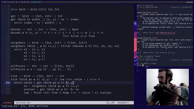 2D Grids Are Hard - Advent of Code '21 Day 9 in Haskell смотреть онлайн