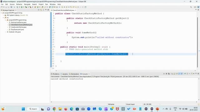 Static Factory Method - Devsena Mishra смотреть онлайн