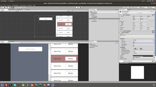 Динамический список со скроллом. Unity3d UI ScrollView Adapter