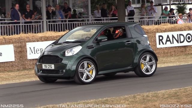 Aston Martin V8 Cygnet Pocket Rocket: A 430bhp Crazy City-Car roaring at Goodwood FoS! смотреть онлайн