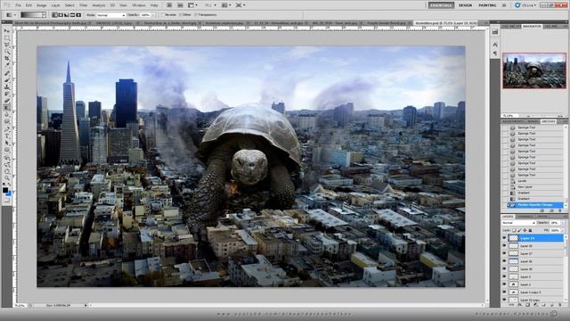 Speed Art - Turtle Under Attack / Adobe Photoshop CS5 смотреть онлайн