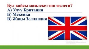 Бул кайсы мамлекеттин желеги? Кызыктуу суроолор топтому