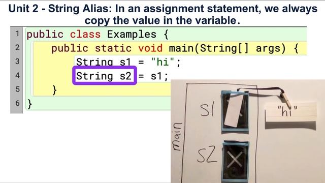 Unit 2-String Alias: In an assignment statement, we always copy the value in the variable-Java APCS смотреть онлайн