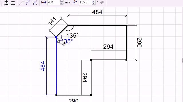 Проектируем верхний угловой модуль под фасады типа гармошка смотреть онлайн