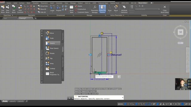 Season 9 Stretch And Move Action AutoCAD Dynamic Block Series Tutorial смотреть онлайн