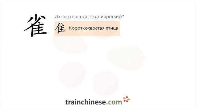 Как пишется 雀 (què) – [графема] воробей — порядок черт, ключ, примеры и произношение смотреть онлайн