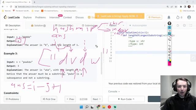 Find Longest Substring - Leetcode 4 смотреть онлайн