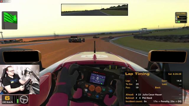 4 этап лиги AOR Formula Renault 3.5 в iRacing на трассе Phillip Island. Гонка 2. смотреть онлайн