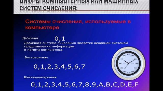 Двоичная арифметика Вводный урок смотреть онлайн