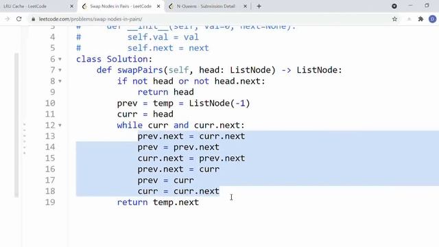 LC 24: Swap nodes in pairs, Part 2(code) смотреть онлайн
