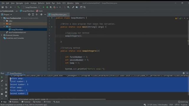 How to swap 2 variables in Java смотреть онлайн