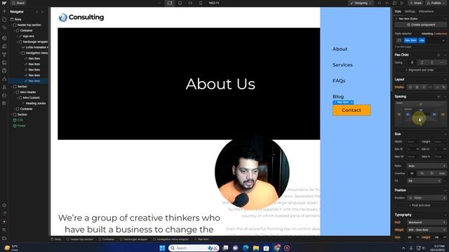 Create Hamburger Nav Menu Header in Webflow - Step by Step Tutorial смотреть онлайн