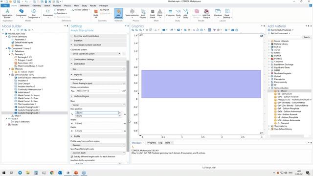 Расчёт полупроводниковых систем в COMSOL Multiphysics®
