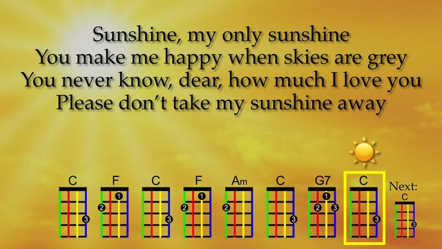 You Are My Sunshine Ukulele Play Along смотреть онлайн