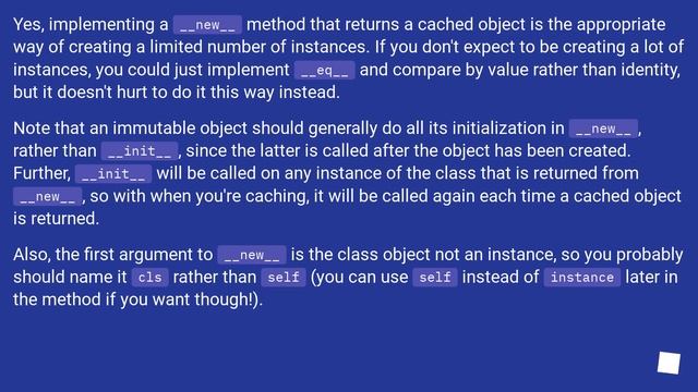 Attempting to replicate Python's string interning functionality for non-strings смотреть онлайн