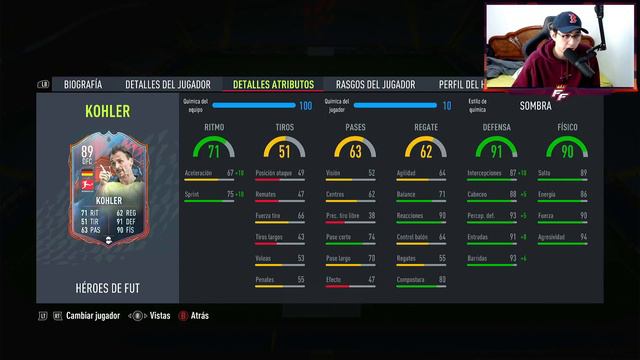 ¿ES UTILIZABLE COMO CENTRAL? 🤔 89 JURGEN KOHLER FIFA 22 HEROE REVIEW смотреть онлайн