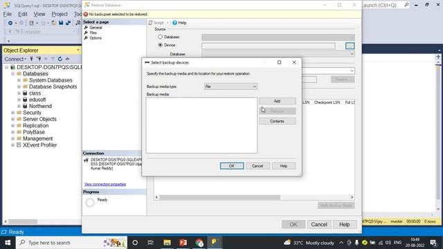 Restore AdventureWorks Database in SQL Server- SQL Server DBA Complete Course in Telugu - Lesson 7 смотреть онлайн
