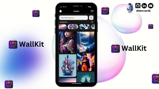 Wallpaper App : WallKit by using React Native | Expo | Sanaity | TypeScript смотреть онлайн