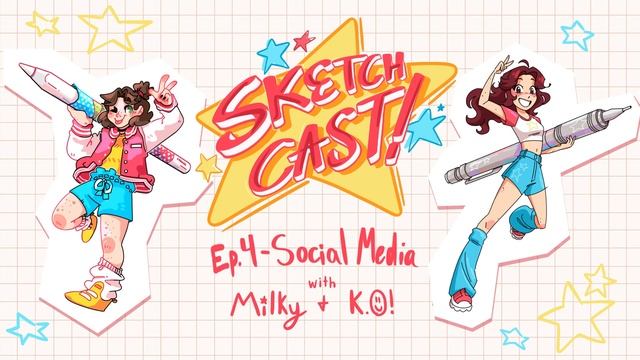 Being an Artist on Social Media! - SKETCHCAST Ep.4 - with Milky & K.O! смотреть онлайн
