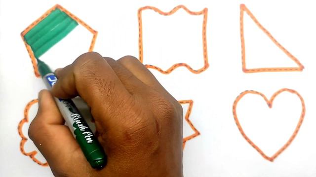 easy drawing shape, learn 2d shape for kids, nursery rhymes, preschoolers educational video 262 смотреть онлайн