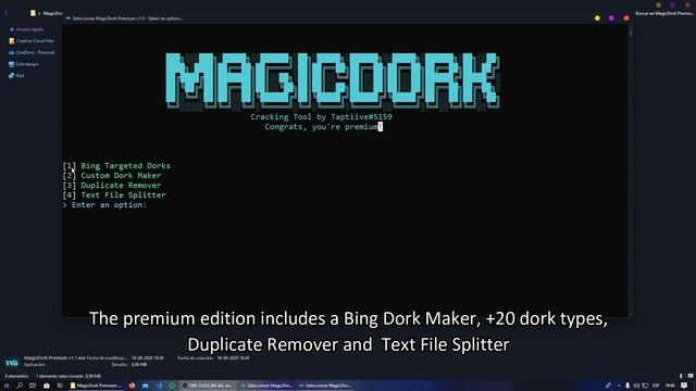 MagicDork | High Quality Dork Maker (showcase) (FREE AND PAID) - Make HQ Private Dorks for combos! смотреть онлайн