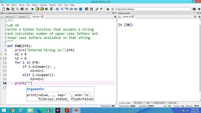 Python Lab Part 29:Python function that finds no. of upper case and lower case letters from string смотреть онлайн