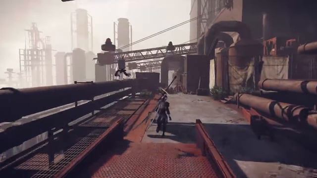 NieR Automata ps4 gameplay 1 inizio смотреть онлайн