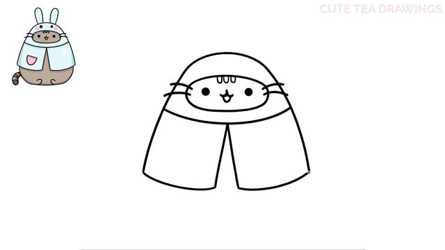 How To Draw Easter Bunny Pusheen Cat | Cute Easy Step By Step Drawing Tutorial смотреть онлайн