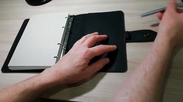 Кажаный блокнот на кольцах. А5. Натуральная кожа. Ручная работа. смотреть онлайн