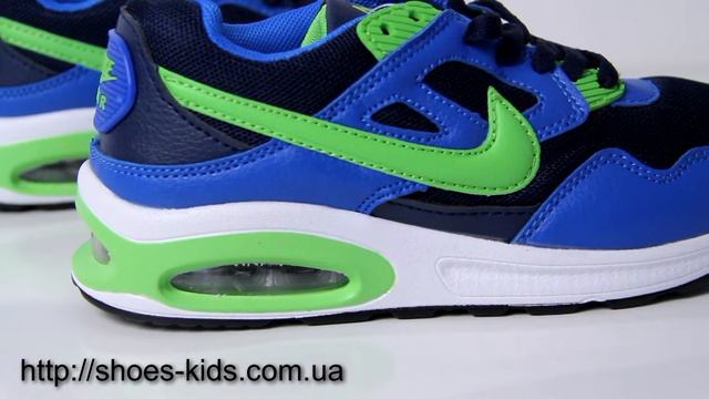 Детские кроссовки Nike Air Max сине-зеленые смотреть онлайн