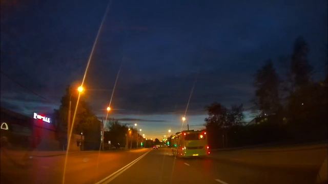 Движение на автомобиле из Боровского в Тюмень в вечернее время смотреть онлайн