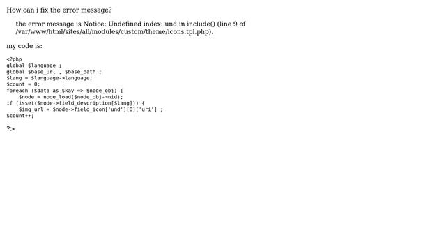 Drupal: Undefined index: und on .tpl.php for content type смотреть онлайн