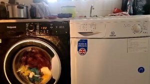 wash race no.3 ? hotpoint nswr843c vs indesit idc8t3 condenser tumble dryer white 50'c full cycle